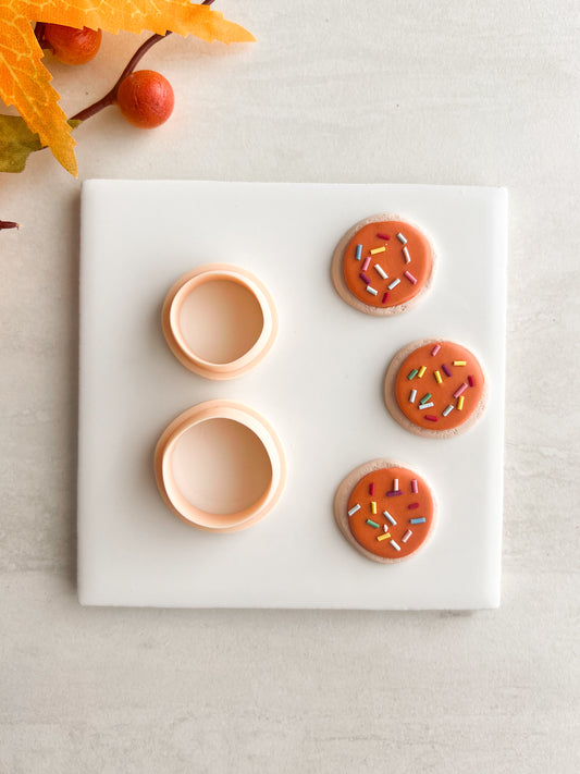 Halloween Cookie Frosted Clay Cutter | Halloween Cookie Frosted Polymer Clay Cutter for DIY Baking-Themed Earrings Cute Jewelry and Handmade Holiday Accessories