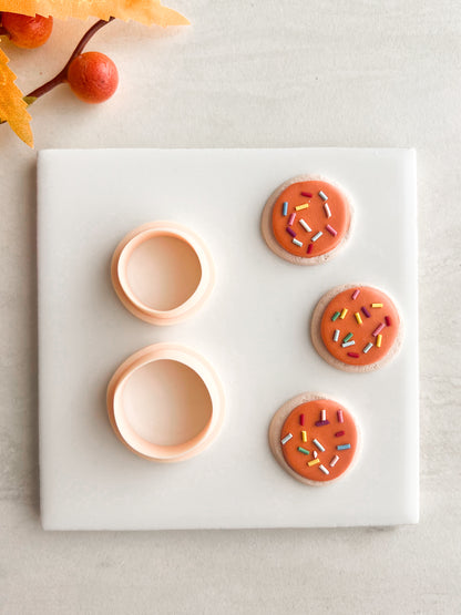 Halloween Cookie Frosted Clay Cutter | Halloween Cookie Frosted Polymer Clay Cutter for DIY Baking-Themed Earrings Cute Jewelry and Handmade Holiday Accessories