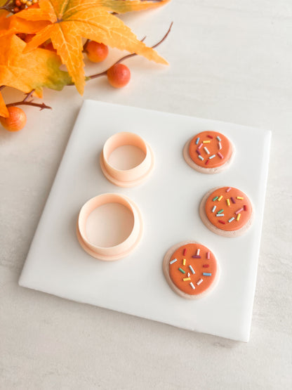 Halloween Cookie Frosted Clay Cutter | Halloween Cookie Frosted Polymer Clay Cutter for DIY Baking-Themed Earrings Cute Jewelry and Handmade Holiday Accessories