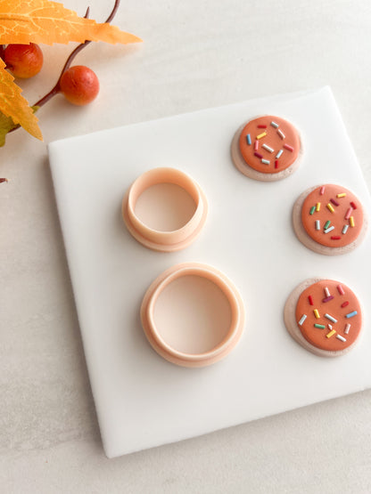 Halloween Cookie Frosted Clay Cutter | Halloween Cookie Frosted Polymer Clay Cutter for DIY Baking-Themed Earrings Cute Jewelry and Handmade Holiday Accessories