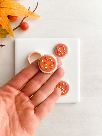 Halloween Cookie Frosted Clay Cutter | Halloween Cookie Frosted Polymer Clay Cutter for DIY Baking-Themed Earrings Cute Jewelry and Handmade Holiday Accessories