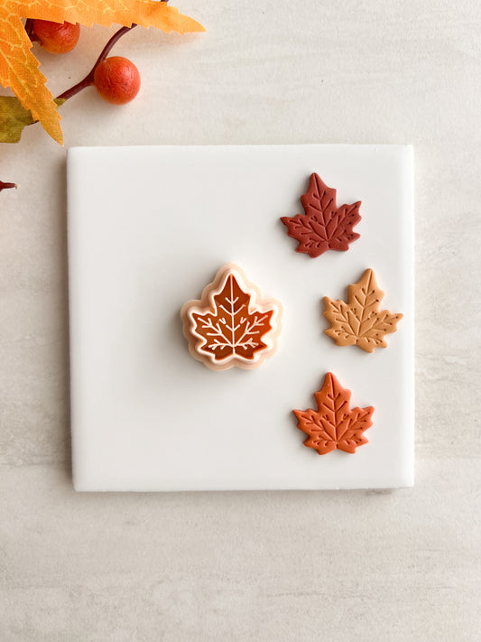 Maple Leaf No. 5 Clay Cutter | Maple Leaf No. 5 Polymer Clay Cutter for DIY Fall Earrings Harvest Jewelry and Handmade Nature Accessories