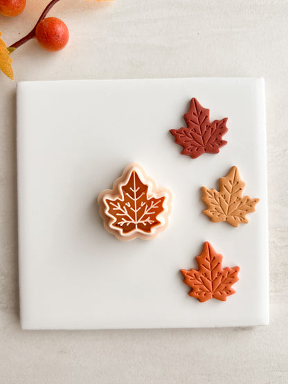 Maple Leaf No. 5 Clay Cutter | Maple Leaf No. 5 Polymer Clay Cutter for DIY Fall Earrings Harvest Jewelry and Handmade Nature Accessories