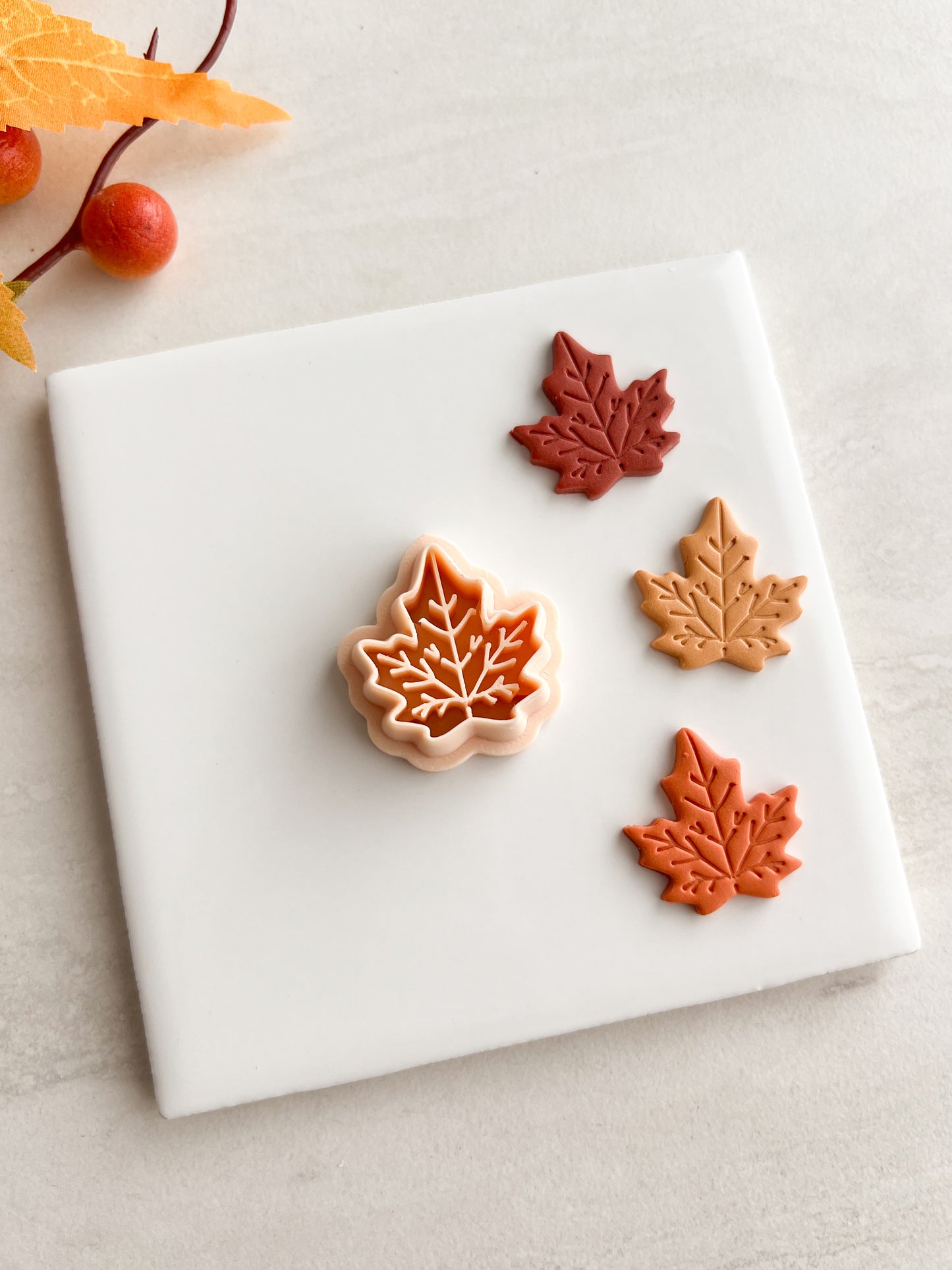 Maple Leaf No. 5 Clay Cutter | Maple Leaf No. 5 Polymer Clay Cutter for DIY Fall Earrings Harvest Jewelry and Handmade Nature Accessories