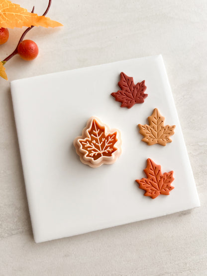 Maple Leaf No. 5 Clay Cutter | Maple Leaf No. 5 Polymer Clay Cutter for DIY Fall Earrings Harvest Jewelry and Handmade Nature Accessories