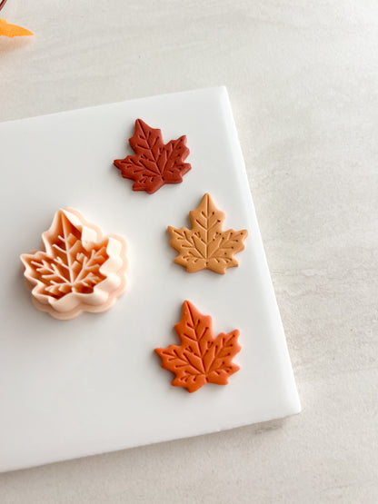 Maple Leaf No. 5 Clay Cutter | Maple Leaf No. 5 Polymer Clay Cutter for DIY Fall Earrings Harvest Jewelry and Handmade Nature Accessories