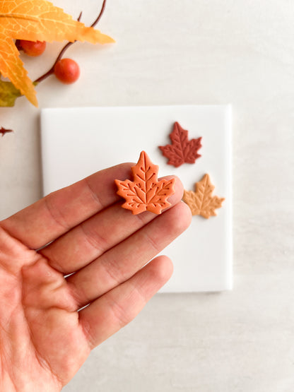 Maple Leaf No. 5 Clay Cutter | Maple Leaf No. 5 Polymer Clay Cutter for DIY Fall Earrings Harvest Jewelry and Handmade Nature Accessories