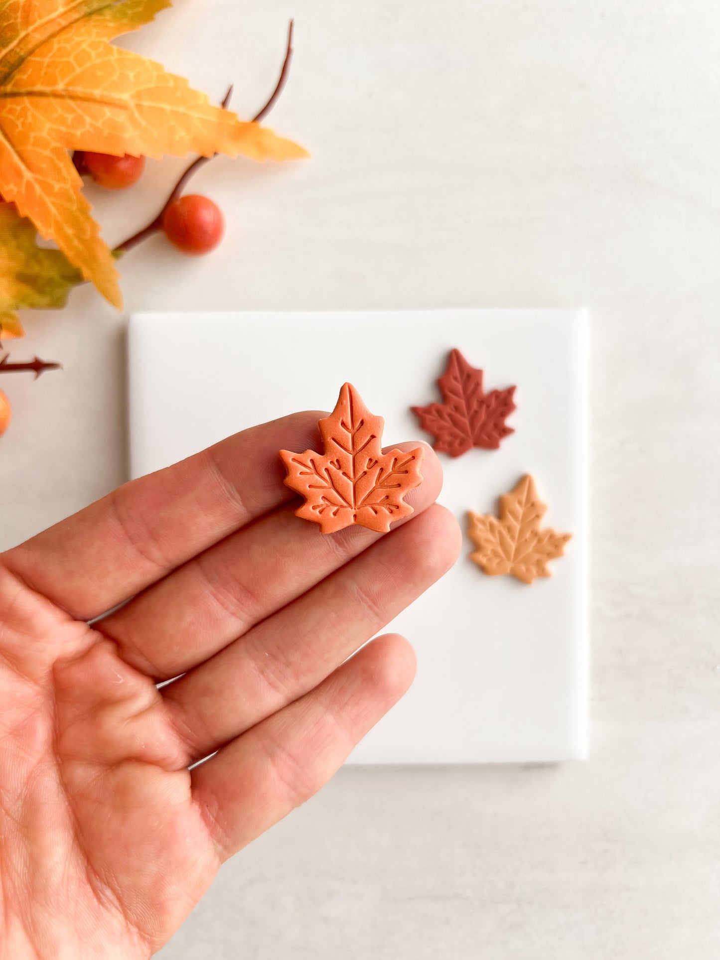 Maple Leaf No. 5 Clay Cutter | Maple Leaf No. 5 Polymer Clay Cutter for DIY Fall Earrings Harvest Jewelry and Handmade Nature Accessories