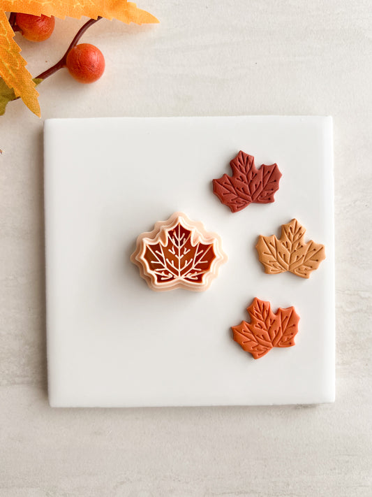 Maple Leaf No. 4 Clay Cutter | Maple Leaf No. 4 Polymer Clay Cutter for DIY Autumn Earrings Botanical Jewelry and Handmade Seasonal Accessories