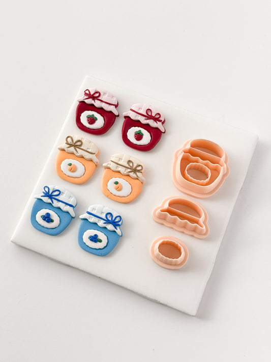 Fruit Jar Clay Cutter | Fruit Jar Polymer Clay Cutter for DIY Summer Earrings Cottagecore Jewelry and Handmade Farmhouse Accessories