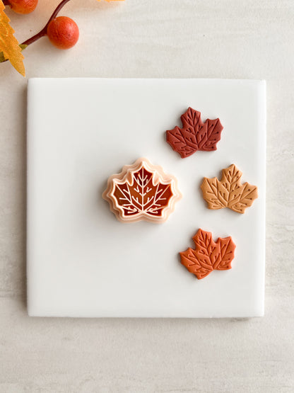 Maple Leaf No. 4 Clay Cutter | Maple Leaf No. 4 Polymer Clay Cutter for DIY Autumn Earrings Botanical Jewelry and Handmade Seasonal Accessories