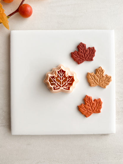 Maple Leaf No. 4 Clay Cutter | Maple Leaf No. 4 Polymer Clay Cutter for DIY Autumn Earrings Botanical Jewelry and Handmade Seasonal Accessories