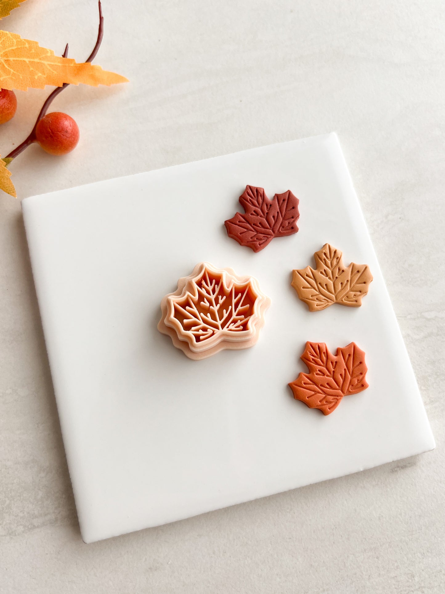 Maple Leaf No. 4 Clay Cutter | Maple Leaf No. 4 Polymer Clay Cutter for DIY Autumn Earrings Botanical Jewelry and Handmade Seasonal Accessories