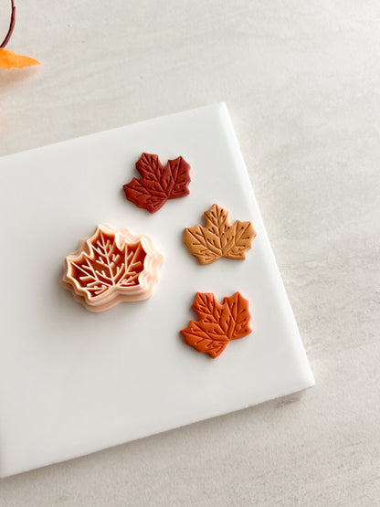 Maple Leaf No. 4 Clay Cutter | Maple Leaf No. 4 Polymer Clay Cutter for DIY Autumn Earrings Botanical Jewelry and Handmade Seasonal Accessories