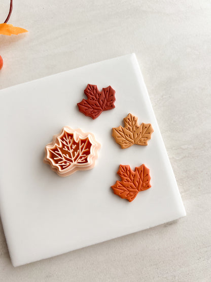 Maple Leaf No. 4 Clay Cutter | Maple Leaf No. 4 Polymer Clay Cutter for DIY Autumn Earrings Botanical Jewelry and Handmade Seasonal Accessories