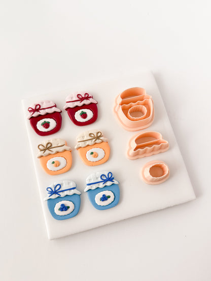 Fruit Jar Clay Cutter | Fruit Jar Polymer Clay Cutter for DIY Summer Earrings Cottagecore Jewelry and Handmade Farmhouse Accessories