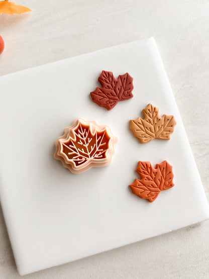 Maple Leaf No. 4 Clay Cutter | Maple Leaf No. 4 Polymer Clay Cutter for DIY Autumn Earrings Botanical Jewelry and Handmade Seasonal Accessories