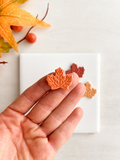 Maple Leaf No. 4 Clay Cutter | Maple Leaf No. 4 Polymer Clay Cutter for DIY Autumn Earrings Botanical Jewelry and Handmade Seasonal Accessories