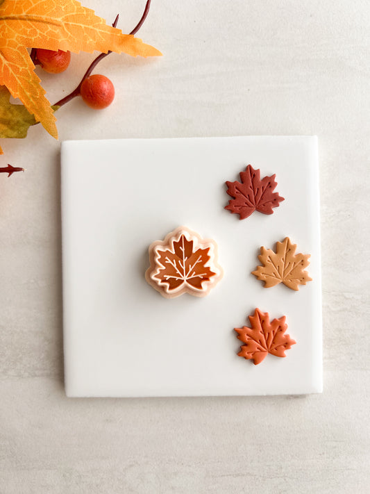 Maple Leaf No. 6 Clay Cutter | Maple Leaf No. 6 Polymer Clay Cutter for DIY Thanksgiving Earrings Rustic Jewelry and Handmade Autumn Accessories
