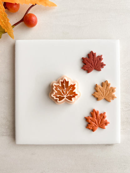 Maple Leaf No. 6 Clay Cutter | Maple Leaf No. 6 Polymer Clay Cutter for DIY Thanksgiving Earrings Rustic Jewelry and Handmade Autumn Accessories