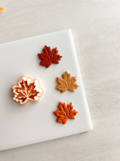 Maple Leaf No. 6 Clay Cutter | Maple Leaf No. 6 Polymer Clay Cutter for DIY Thanksgiving Earrings Rustic Jewelry and Handmade Autumn Accessories