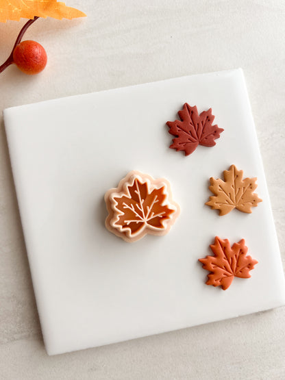Maple Leaf No. 6 Clay Cutter | Maple Leaf No. 6 Polymer Clay Cutter for DIY Thanksgiving Earrings Rustic Jewelry and Handmade Autumn Accessories