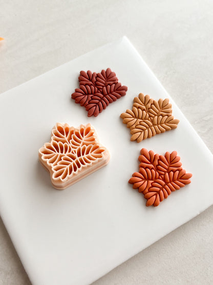 Intricate Maple Leaf Clay Cutter | Intricate Maple Leaf Polymer Clay Cutter for DIY Elegant Fall Earrings Nature Jewelry and Handmade Autumn Accessories
