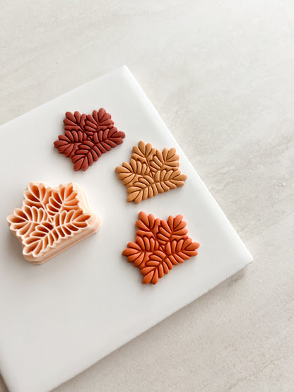 Intricate Maple Leaf Clay Cutter | Intricate Maple Leaf Polymer Clay Cutter for DIY Elegant Fall Earrings Nature Jewelry and Handmade Autumn Accessories