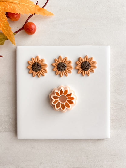 Sunflower No. 1 Clay Cutter | Floral Polymer Clay Cutter for DIY Earrings, Jewelry, and Summer Crafts