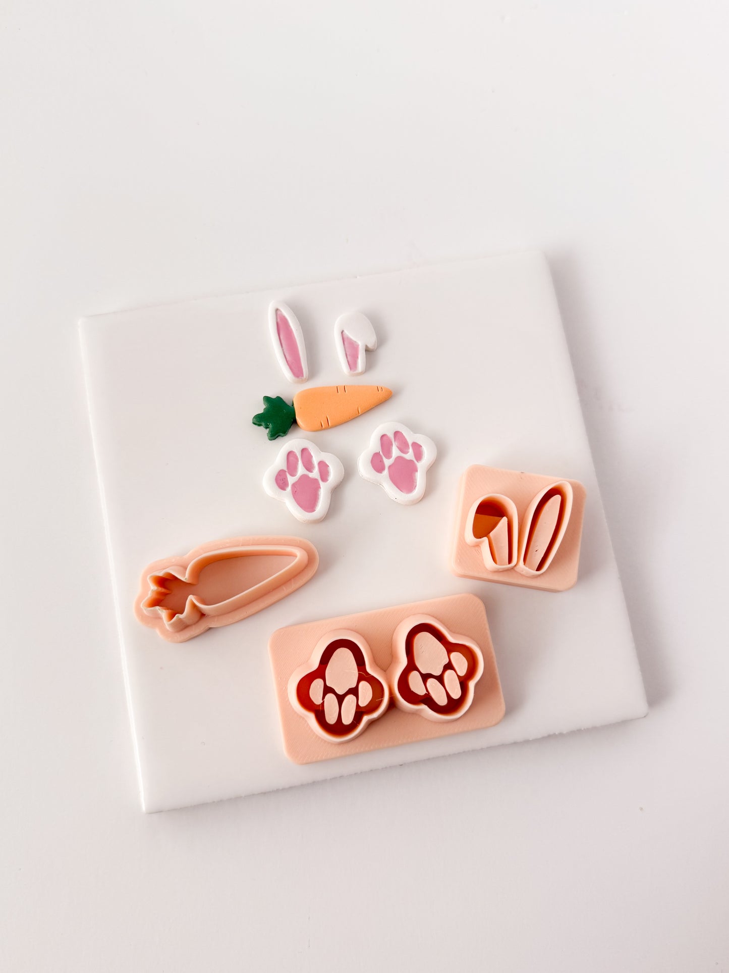 Easter Bunny Trio Clay Cutters | Easter Bunny Trio Polymer Clay Cutter Set for DIY Easter Earrings Spring Jewelry and Handmade Bunny Accessories