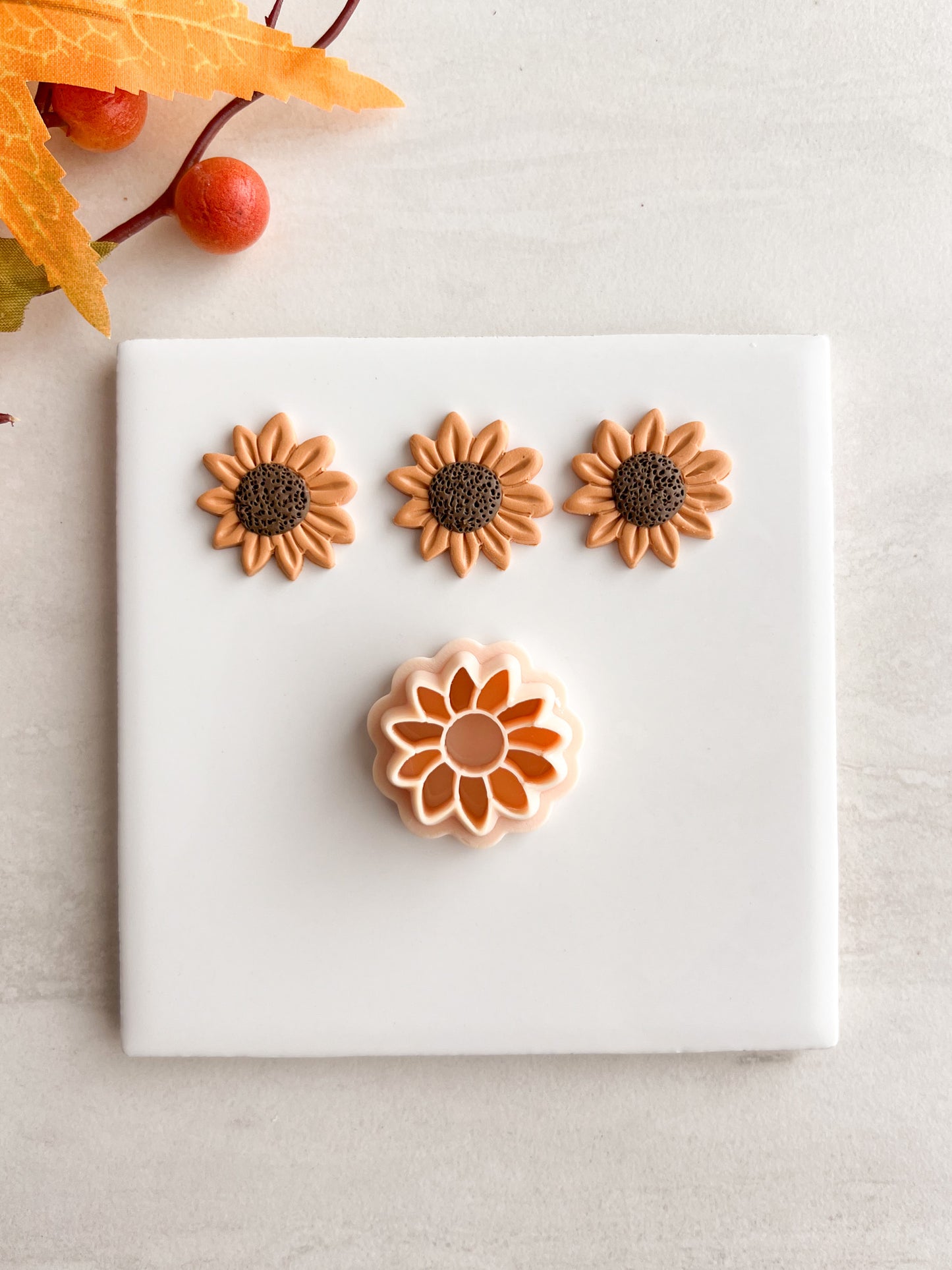 Sunflower No. 1 Clay Cutter | Floral Polymer Clay Cutter for DIY Earrings, Jewelry, and Summer Crafts