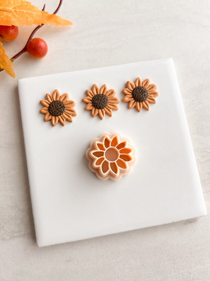 Sunflower No. 1 Clay Cutter | Floral Polymer Clay Cutter for DIY Earrings, Jewelry, and Summer Crafts