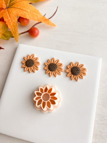 Sunflower No. 1 Clay Cutter | Floral Polymer Clay Cutter for DIY Earrings, Jewelry, and Summer Crafts