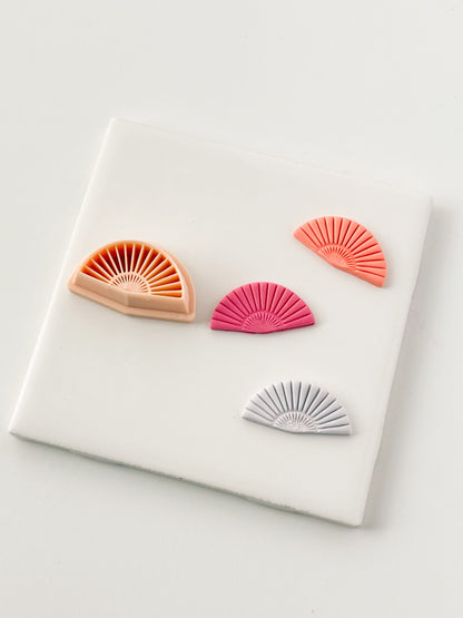 Mulan Fan Clay Cutter | Mulan Fan Polymer Clay Cutter for DIY Disney-Inspired Earrings Asian-Themed Jewelry and Handmade Accessories