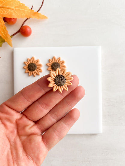 Sunflower No. 1 Clay Cutter | Floral Polymer Clay Cutter for DIY Earrings, Jewelry, and Summer Crafts