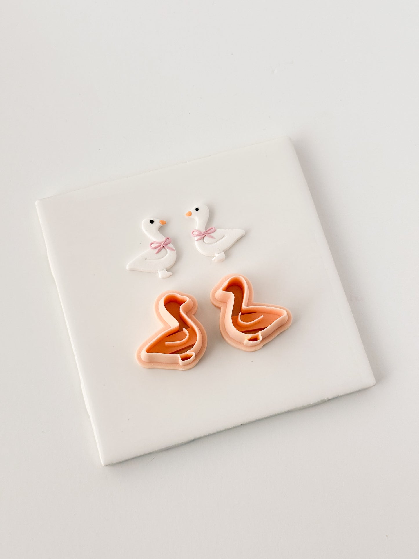 Goose Clay Cutter | Goose Polymer Clay Cutter for DIY Farm Earrings Animal Jewelry and Handmade Country Accessories