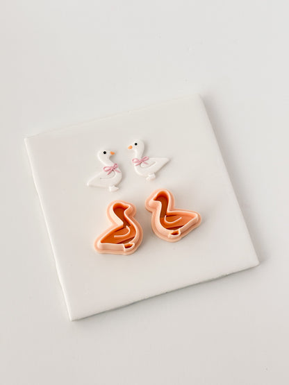 Goose Clay Cutter | Goose Polymer Clay Cutter for DIY Farm Earrings Animal Jewelry and Handmade Country Accessories