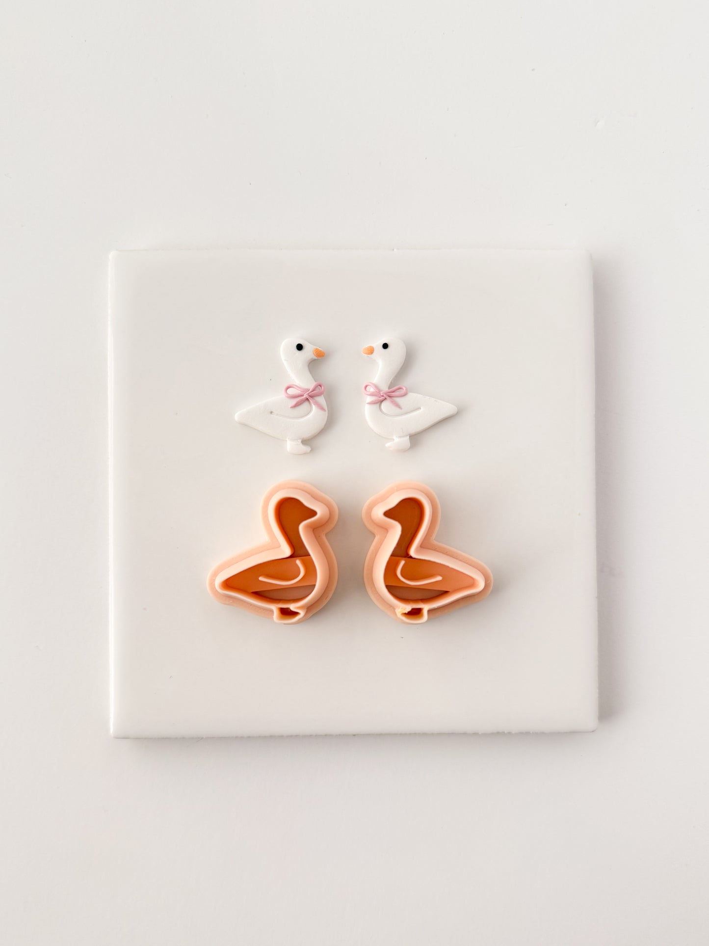 Goose Clay Cutter | Goose Polymer Clay Cutter for DIY Farm Earrings Animal Jewelry and Handmade Country Accessories