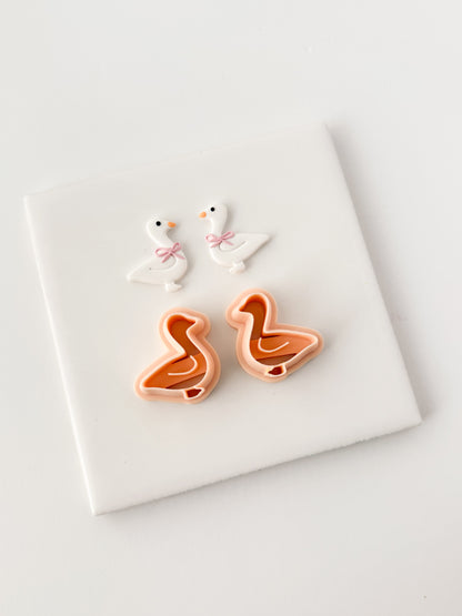 Goose Clay Cutter | Goose Polymer Clay Cutter for DIY Farm Earrings Animal Jewelry and Handmade Country Accessories