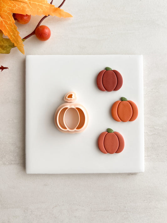 Pumpkin No. 8 Clay Cutter | Pumpkin No. 8 Polymer Clay Cutter for DIY Halloween Earrings Jack O'Lantern Jewelry and Handmade Seasonal Accessories