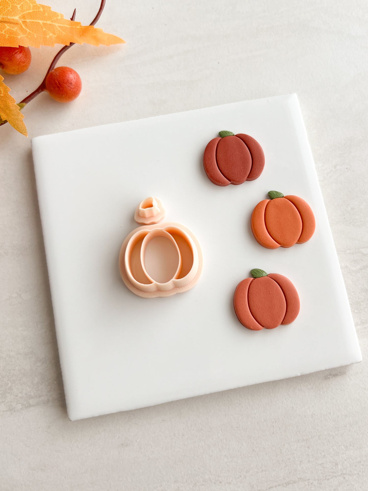 Pumpkin No. 8 Clay Cutter | Pumpkin No. 8 Polymer Clay Cutter for DIY Halloween Earrings Jack O'Lantern Jewelry and Handmade Seasonal Accessories