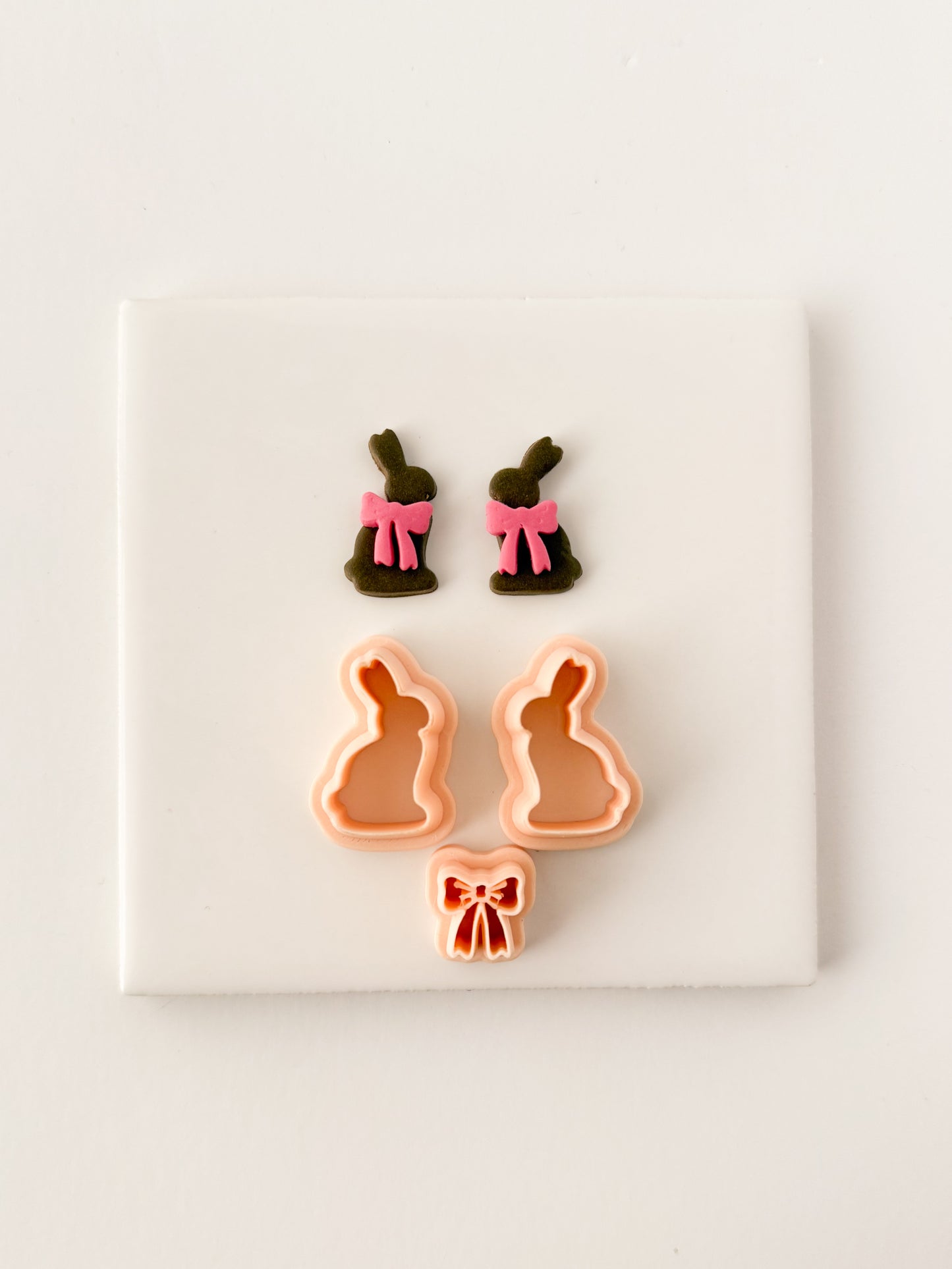 Chocolate Bunny No. 2 Clay Cutter | Chocolate Bunny No. 2 Polymer Clay Cutter for DIY Easter Earrings Holiday Jewelry and Handmade Spring Accessories