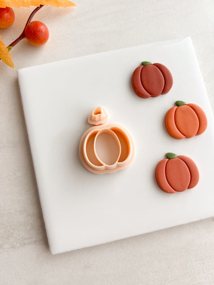 Pumpkin No. 8 Clay Cutter | Pumpkin No. 8 Polymer Clay Cutter for DIY Halloween Earrings Jack O'Lantern Jewelry and Handmade Seasonal Accessories