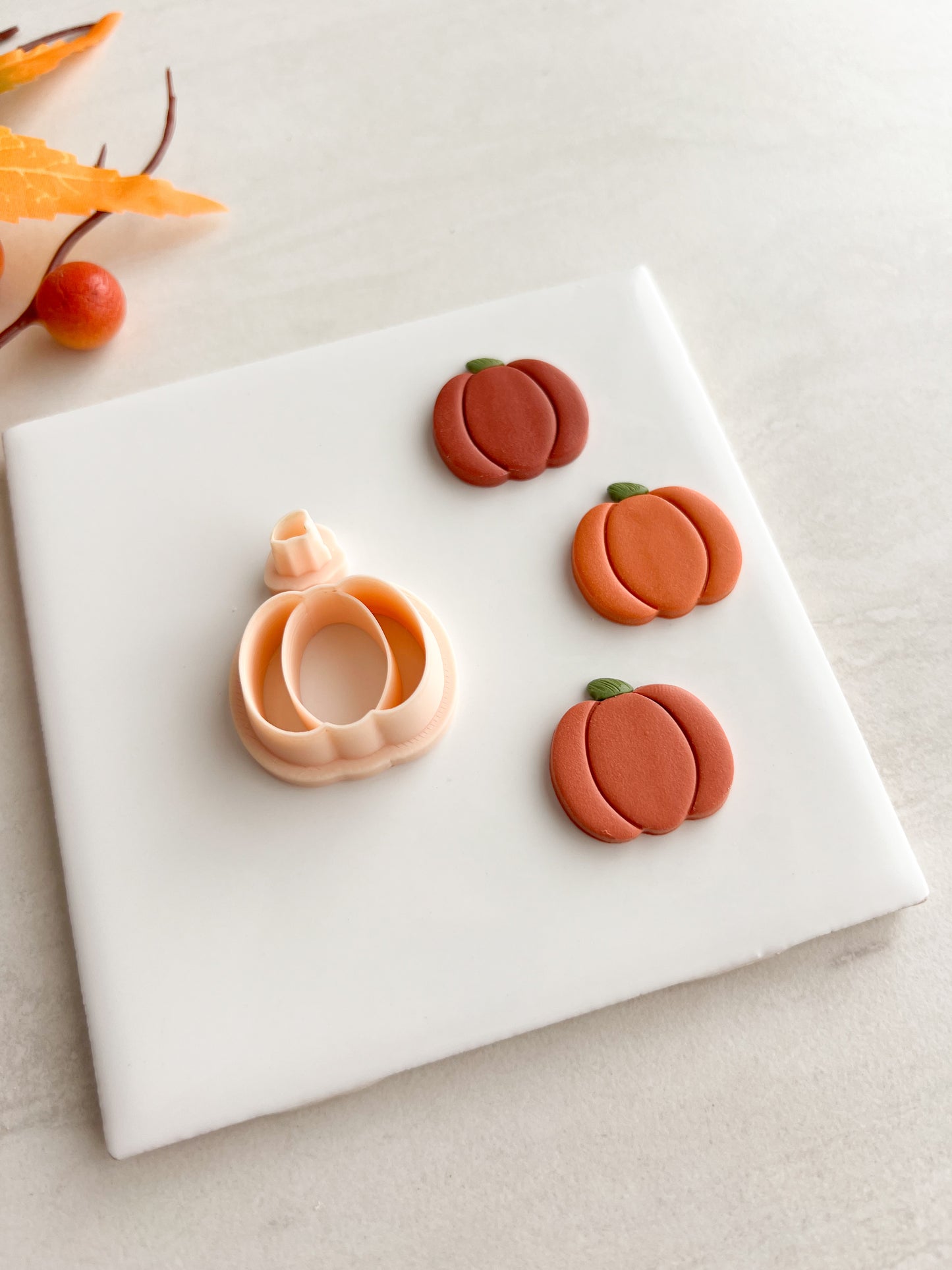 Pumpkin No. 8 Clay Cutter | Pumpkin No. 8 Polymer Clay Cutter for DIY Halloween Earrings Jack O'Lantern Jewelry and Handmade Seasonal Accessories