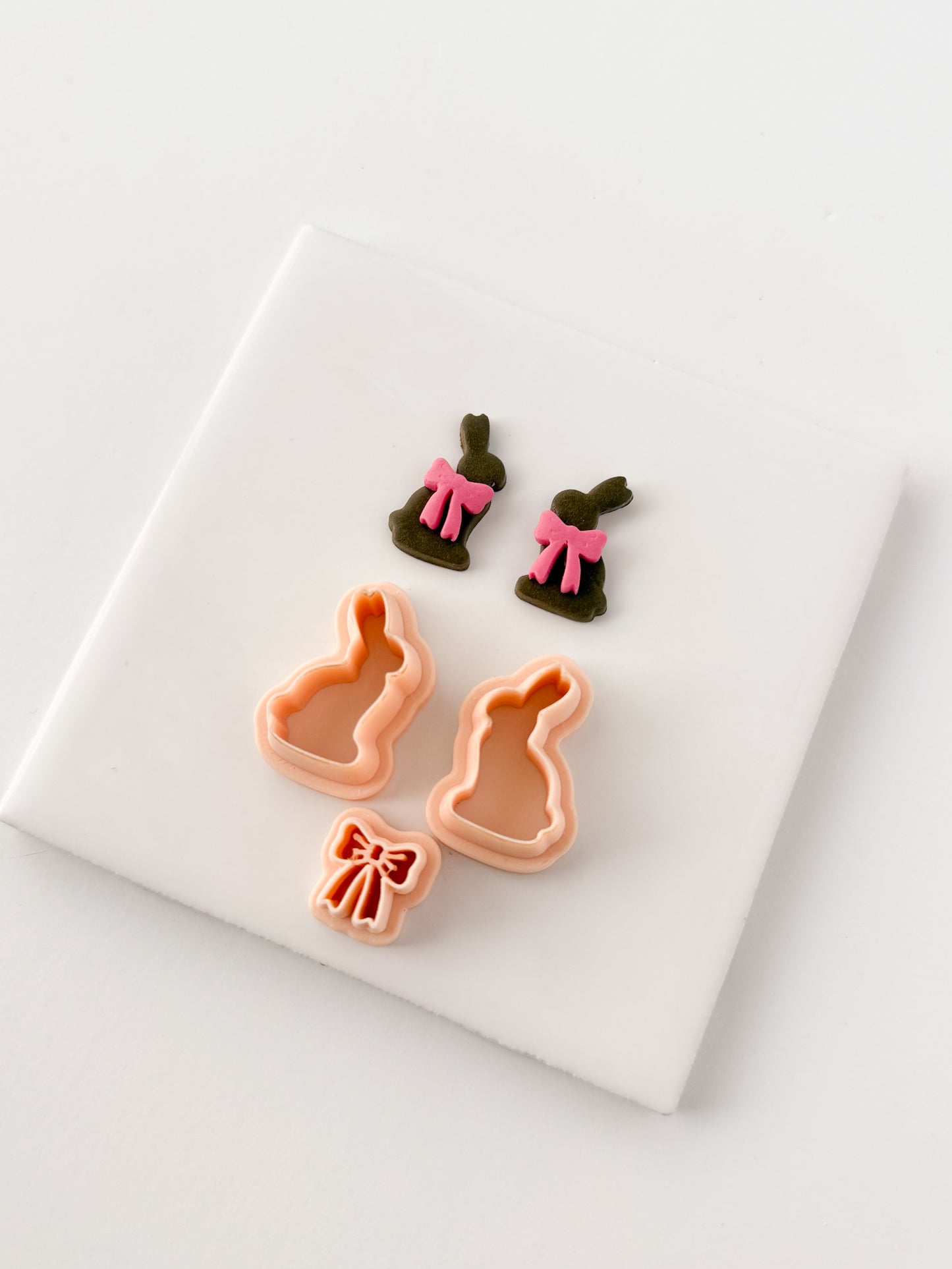 Chocolate Bunny No. 2 Clay Cutter | Chocolate Bunny No. 2 Polymer Clay Cutter for DIY Easter Earrings Holiday Jewelry and Handmade Spring Accessories