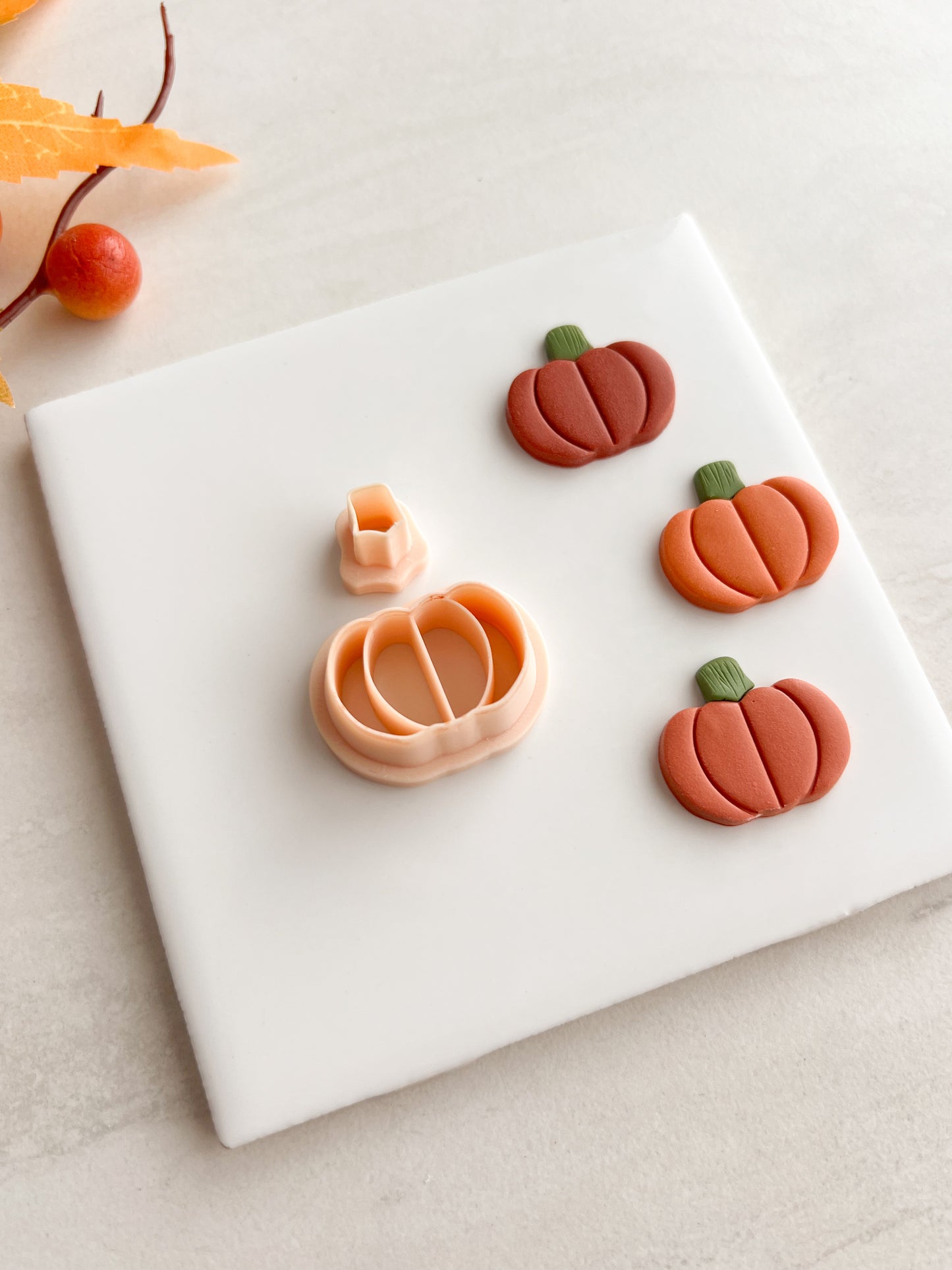 Pumpkin No. 5 Clay Cutter | Pumpkin No. 5 Polymer Clay Cutter for DIY Halloween Earrings Cute Fall Jewelry and Handmade Seasonal Accessories