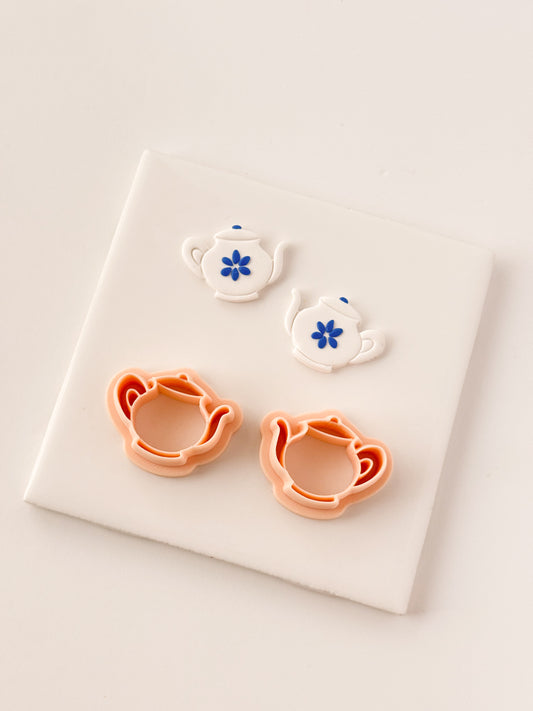 Teapot No. 2 Clay Cutter | Teapot Polymer Clay Cutter for DIY Tea Lover Earrings Vintage Jewelry and Handmade Cottagecore Accessories