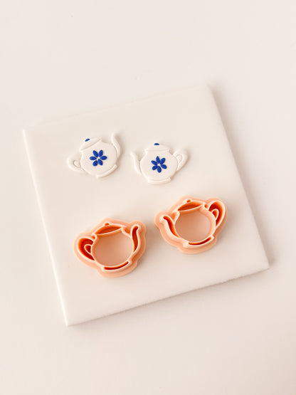 Teapot No. 2 Clay Cutter | Teapot Polymer Clay Cutter for DIY Tea Lover Earrings Vintage Jewelry and Handmade Cottagecore Accessories