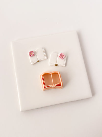 Open Book No. 2 Clay Cutter | Open Book Polymer Clay Cutter for DIY Book Lover Earrings Literary-Themed Jewelry and Handmade Accessories