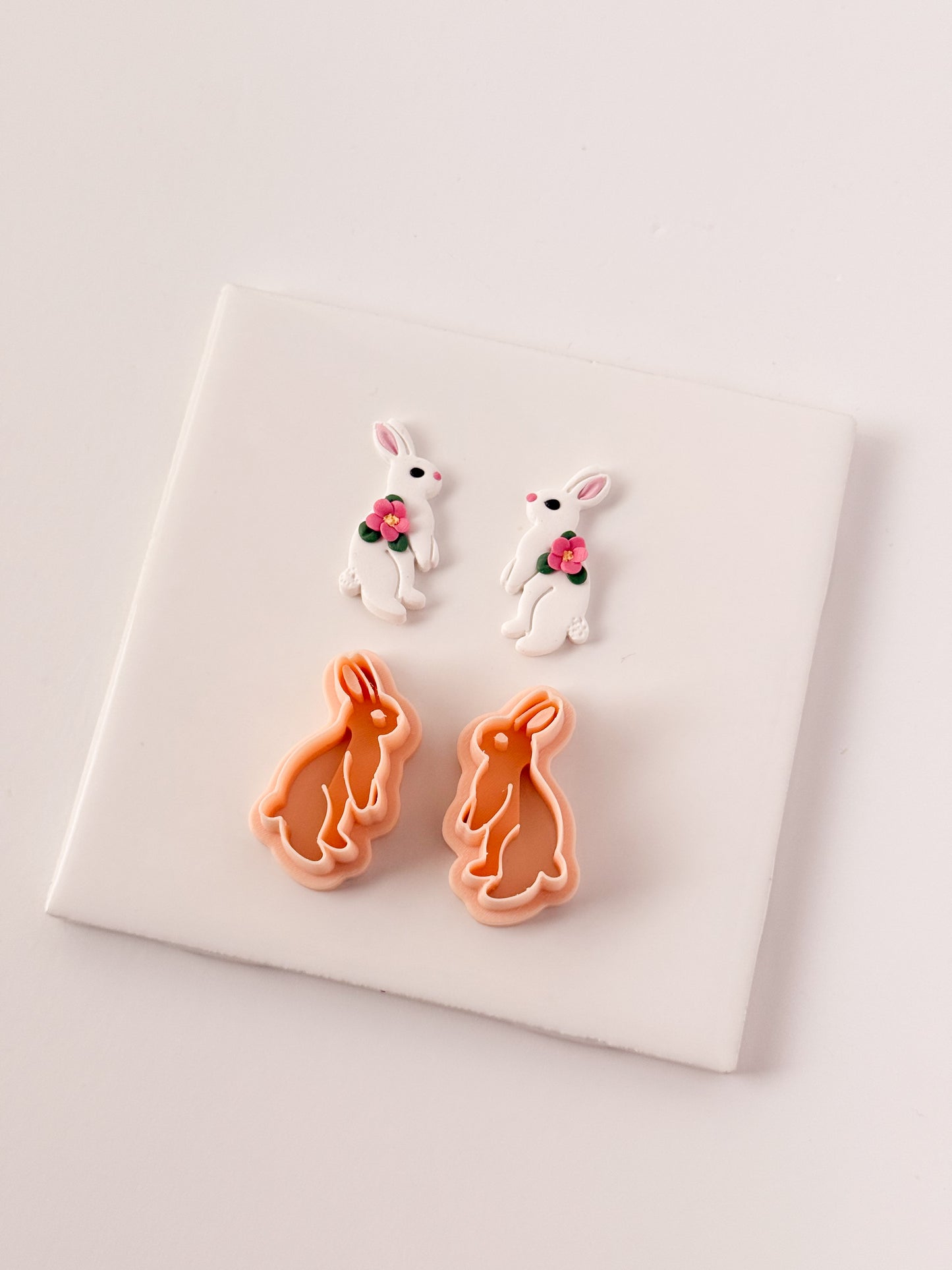 Standing Bunny No. 3 Clay Cutter | Standing Bunny Polymer Clay Cutter for DIY Easter Earrings Bunny-Themed Jewelry and Handmade Spring Accessories
